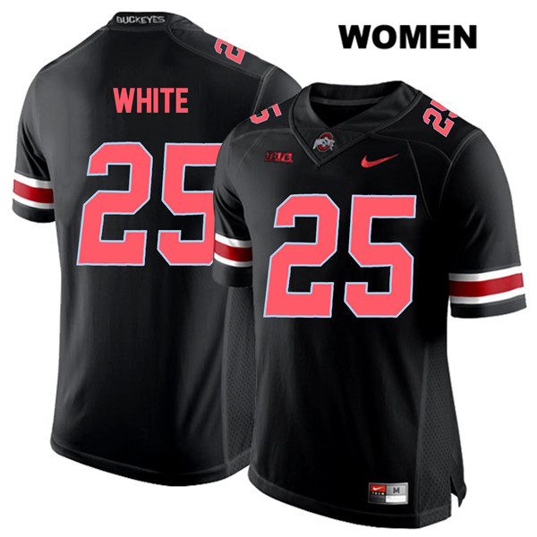 Ohio State Buckeyes Women's Brendon White #25 Red Number Black Authentic Nike College NCAA Stitched Football Jersey KH19D28YU